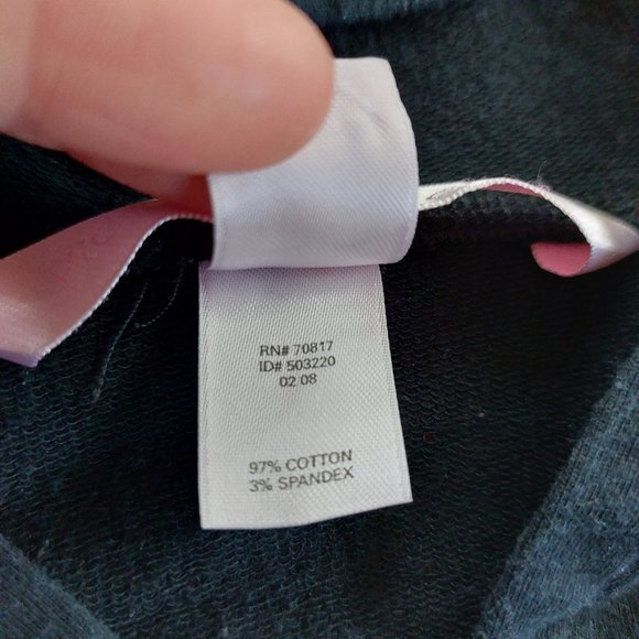 Victoria's Secret Jeweled Diamond Skull Cropped 3/4 Sleeve Hooded Zip Sweatshirt - Picture 8 of 10